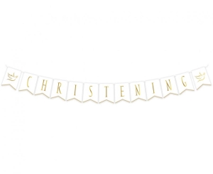 Girlanda papierowa Christening flagi 300 cm