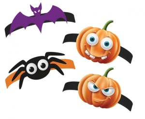 Opaski papierowe na głowę Boo 4 szt