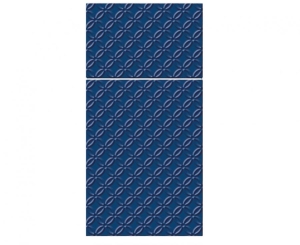 Kieszonki na sztućce serwetki PAW wzorzyste (navy blue) 40 cm x 40 cm 16 szt