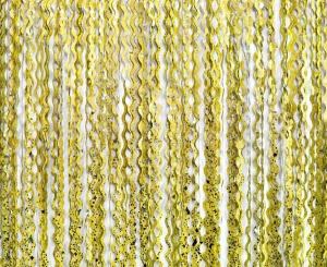 Kurtyna Spirale-srebrne gwiazdki złota 100 cm x 200 cm
