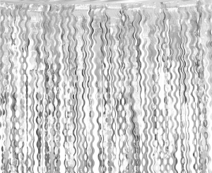 Kurtyna Spirale metaliczna srebrna 100 cm x 200 cm