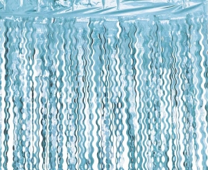Kurtyna Spirale metaliczna turkusowa 100 cm x 200 cm
