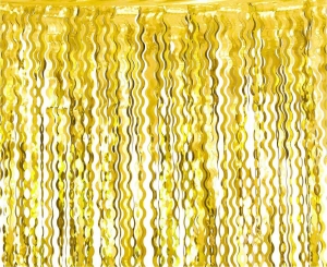 Kurtyna Spirale metaliczna złota 100 cm x 200 cm