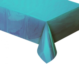 Obrus foliowy metaliczny jasnoniebieski 137 cm x 183 cm