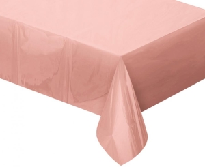Obrus foliowy metaliczny różowo-złoty 137 cm x 183 cm
