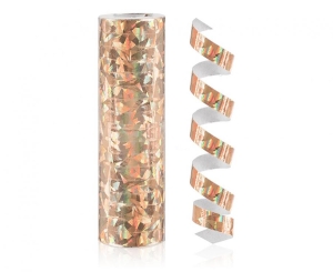 Serpentyny holograficzne różowo-złote 24 szt