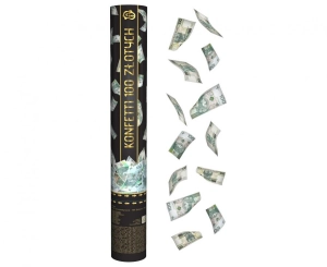 Konfetti pneumatyczne - 100 Złotych 40 cm