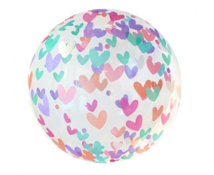 Balon Aqua - kryształowy serduszka 18 cali