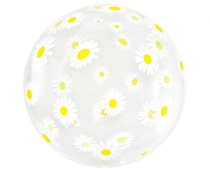 Balon Aqua - kryształowy stokrotki 20 cali