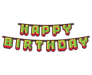 Girlanda papierowa Happy Birthday - Game On 160 cm