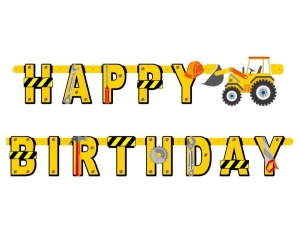 Girlanda papierowa Happy Birthday Plac Budowy 220 cm