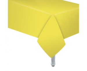 Obrus papierowy żółty 132 cm x 183 cm