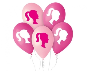 Balony My Pink World - Z Kucykiem 12 cali 5 szt