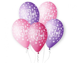 Balony Its a Girl 12 cali 5 szt