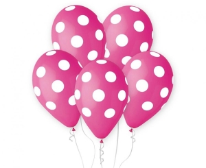 Balony Grochy różowe 12 cali 5 szt