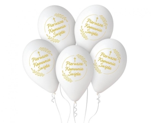Balony Pierwsza Komunia Św. (kłosy) 12 cali 5 szt