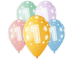 Balony z nadrukiem 1 13 cali 5 szt