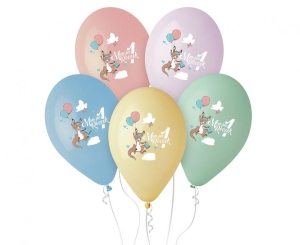 Balony Mam Już 1 Roczek (kangurek) 13 cali 5 szt