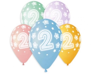 Balony z nadrukiem 2 13 cali 5 szt