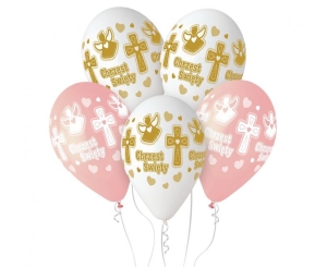 Balony Chrzest dziewczynki 13 cali 5 szt