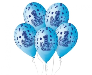 Balony Mam Już Roczek niebieskie 13 cali 5 szt