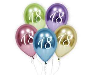 Balony 18 platynowe 12 cali 5 szt