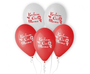 Balony Kocham Cię Mamo 12 cali 5 szt