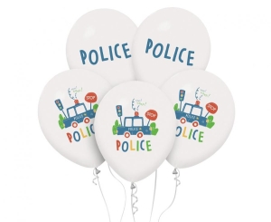 Balony Police 12 cali 5 szt