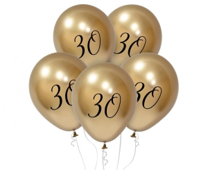 Balony 30 platynowe jasne złote 12 cali 5 szt