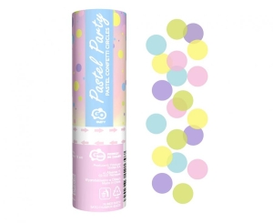 Konfetti pneumatyczne Pastel Party kółeczka papierowe miks pastelowy 15 cm