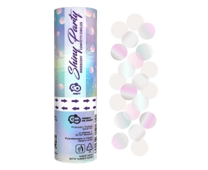 Konfetti pneumatyczne Shiny Party kółeczka foliowe opalizujące 15 cm