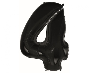 Balon foliowy cyfra 4 czarna 92 cm