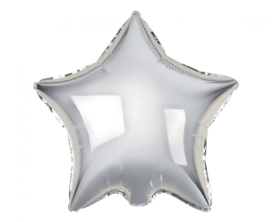 Balon foliowy gwiazda srebrna 19 cali