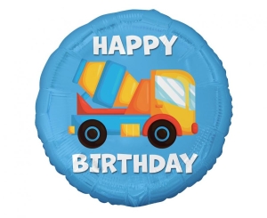 Balon foliowy Betoniarka (Happy Birthday) 18 cali
