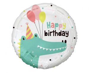 Balon foliowy Happy Birthda krokodylek (y) 18 cali