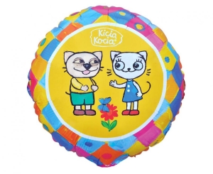 Balon foliowy Kicia Kocia i Pacek 18 cali