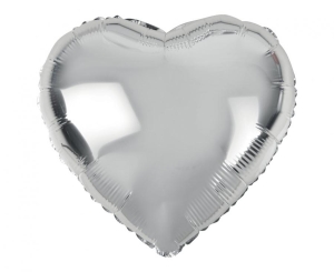 Balon foliowy serce srebrne 18 cali