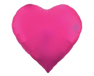 Balon foliowy serce matowy c. różowy 65 cali 165 cm