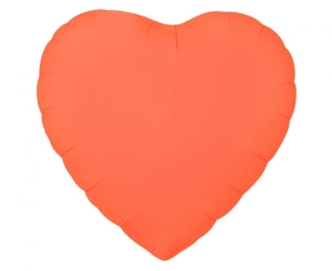 Balon foliowy serce fluor pomarańczowy 18 cali