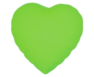 Balon foliowy serce fluor zielony 18 cali