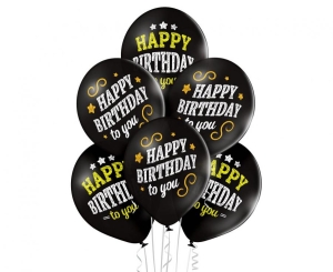 Balony Happy Birthday 12 cali 6 szt