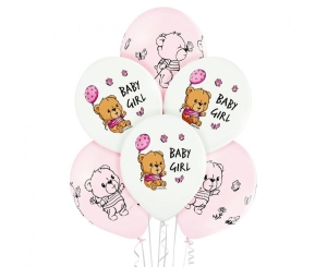 Balony Cute Baby Girl 12 cali 6 szt
