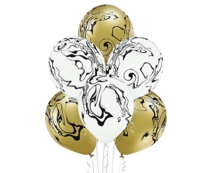 Balony Marble 12 cali 6 szt