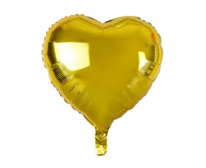 Balon foliowy serce złote 18 cali 100 szt