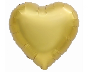 Balon foliowy serce matowe antyczne złoto 18 cali