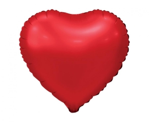 Balon foliowy serce matowe czerwone 18 cali