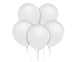Balony metaliki białe 12 cali 10 szt Godan