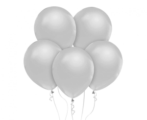 Balony metaliki srebrne 12 cali 10 szt Godan