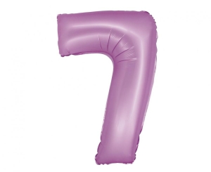 Balon foliowy cyfra 7 lawendowa matowa 76 cm