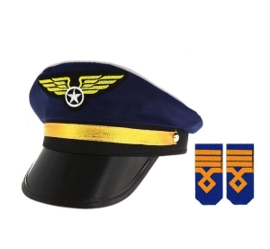 Czapka pilota z pagonami rozm. L